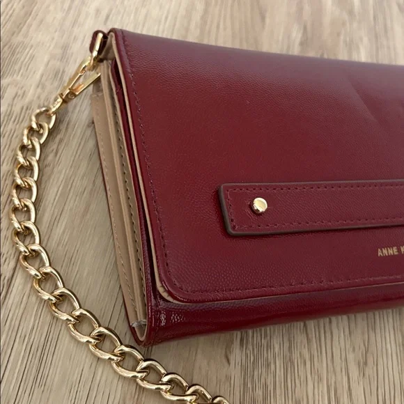Anne Klein Burgundy Crossbody Bag - Picture 2 of 7